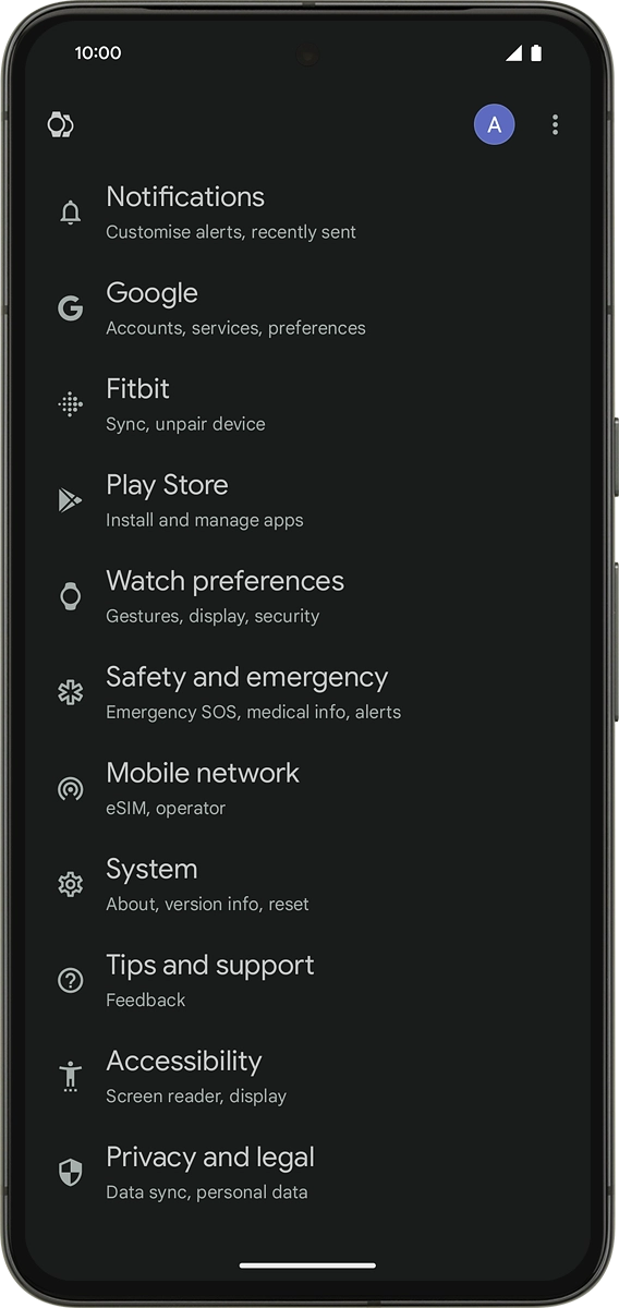 On your phone: Press System.