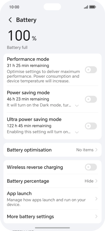 Press the indicator next to 