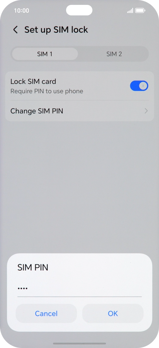 Key in your PIN and press OK. The default PIN is 1111.