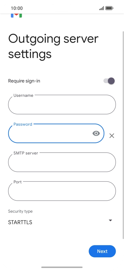 Press the field below 