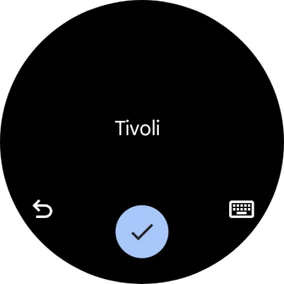 Press the confirm icon.