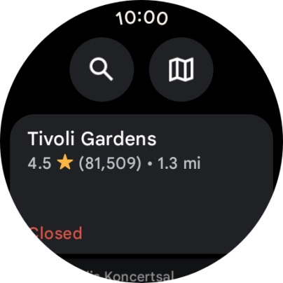 Press the required destination.