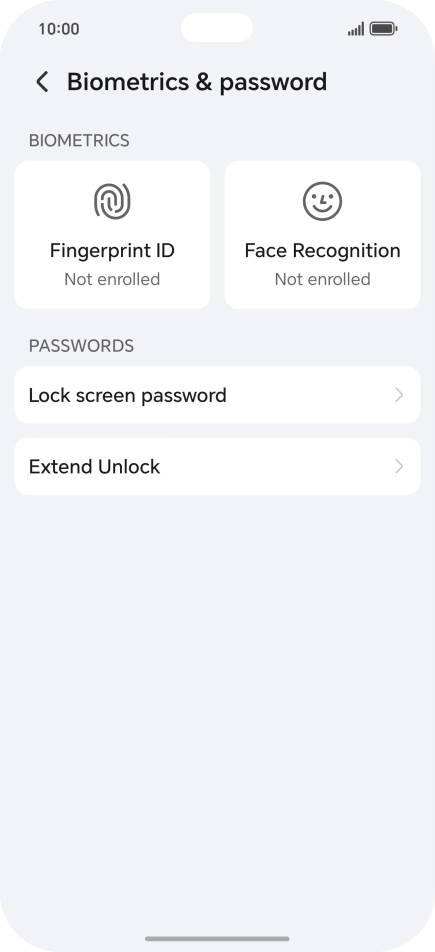 Press Fingerprint ID.