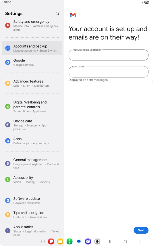Press the field below 