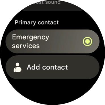 Press Emergency services or an existing emergency contact.