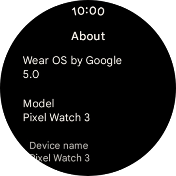 The software information is displayed.