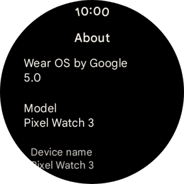 The software information is displayed.