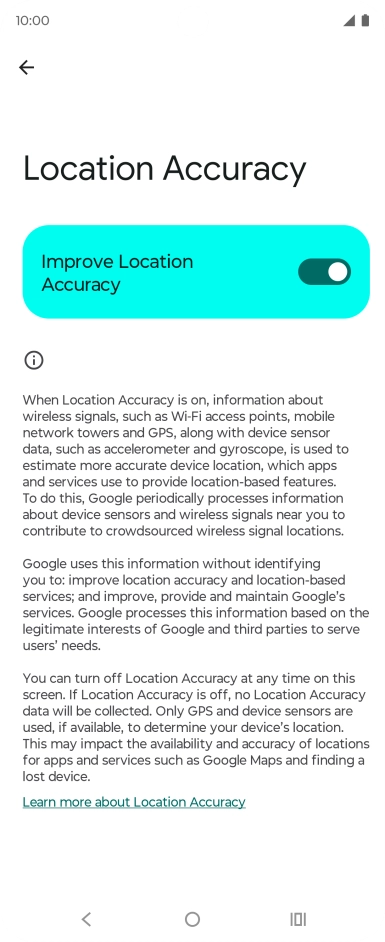 If you press the indicator next to 