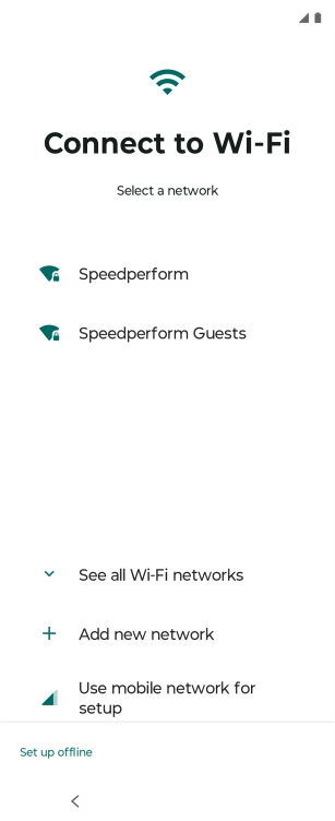 Press the required Wi-Fi network.