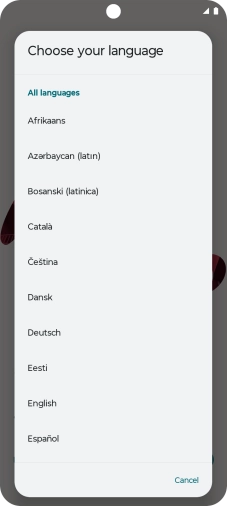 Press the required language.