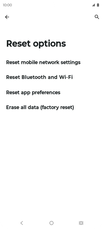 Press Reset mobile network settings.