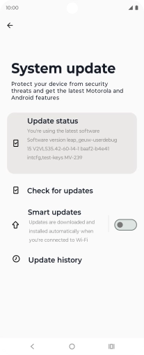 Press Check for updates. If a new software version is available, it's displayed. Follow the instructions on the screen to update the phone software.