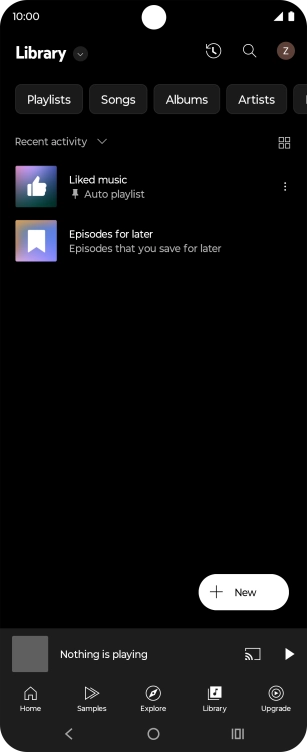 Press the drop down list.