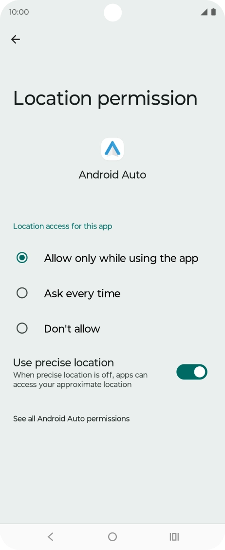 Press the required setting to turn the function on or off.