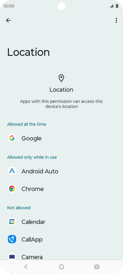 Press the required app.