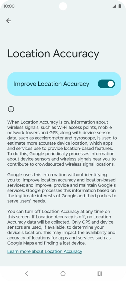If you press the indicator next to 