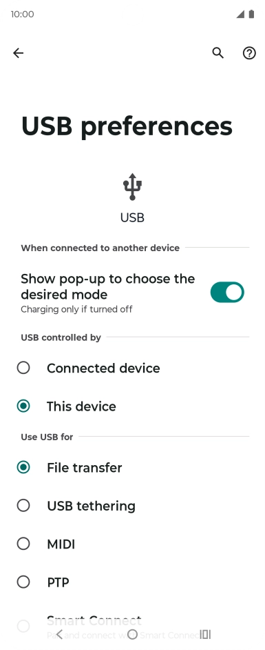 Press File transfer.