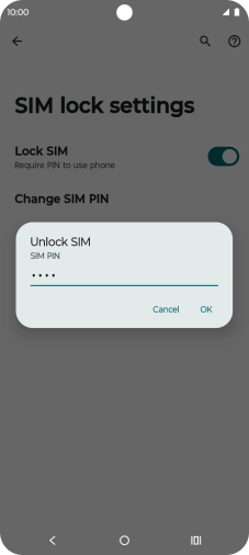 Key in your PIN and press OK. The default PIN is 1111.