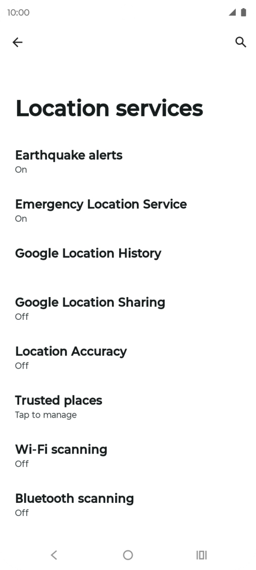 Press Location Accuracy.