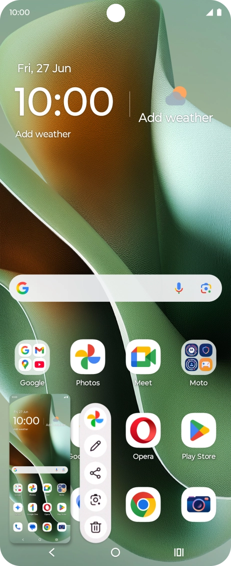 To edit your screenshot, press the screenshot and follow the instructions on the screen to make the required changes.