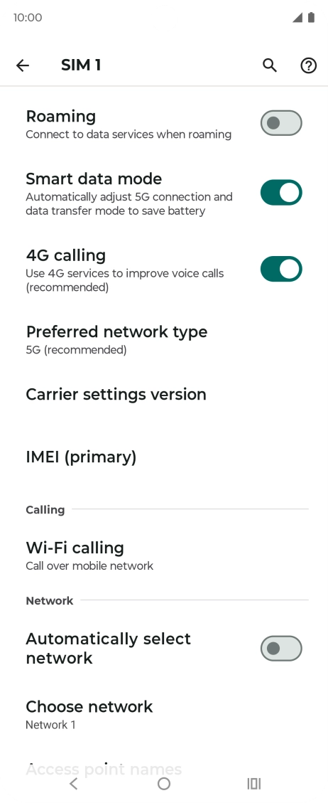 Press the indicator next to 