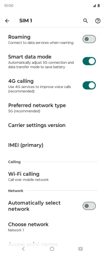 Press the indicator next to 