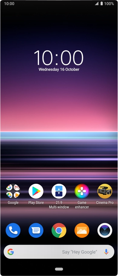 Slide two fingers downwards starting from the top of the screen.