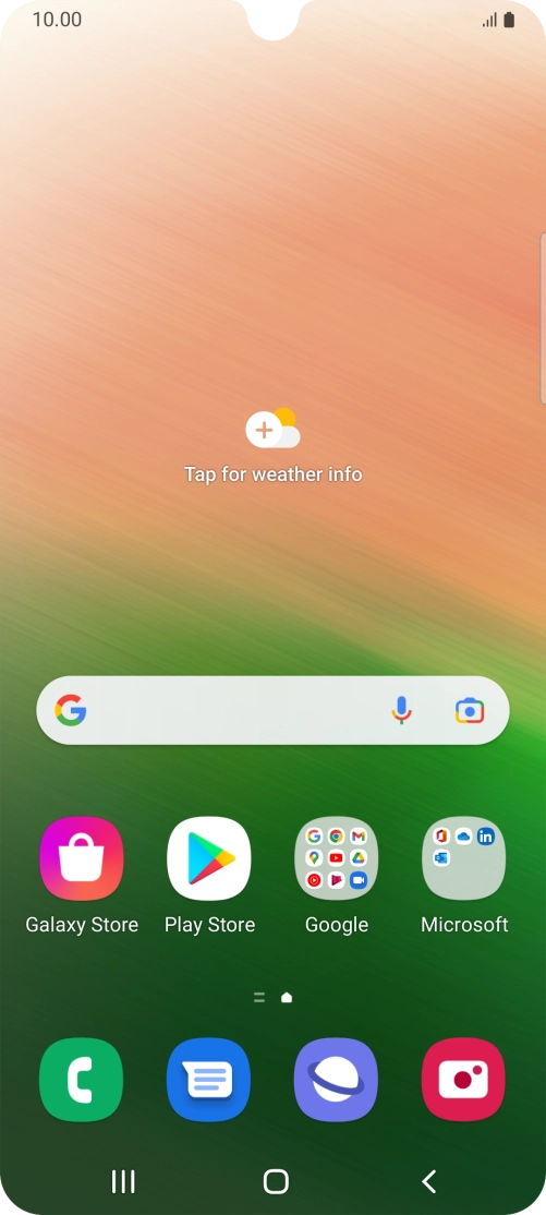Slide two fingers downwards starting from the top of the screen.