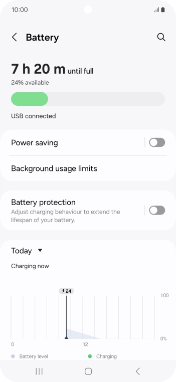 Press Power saving.