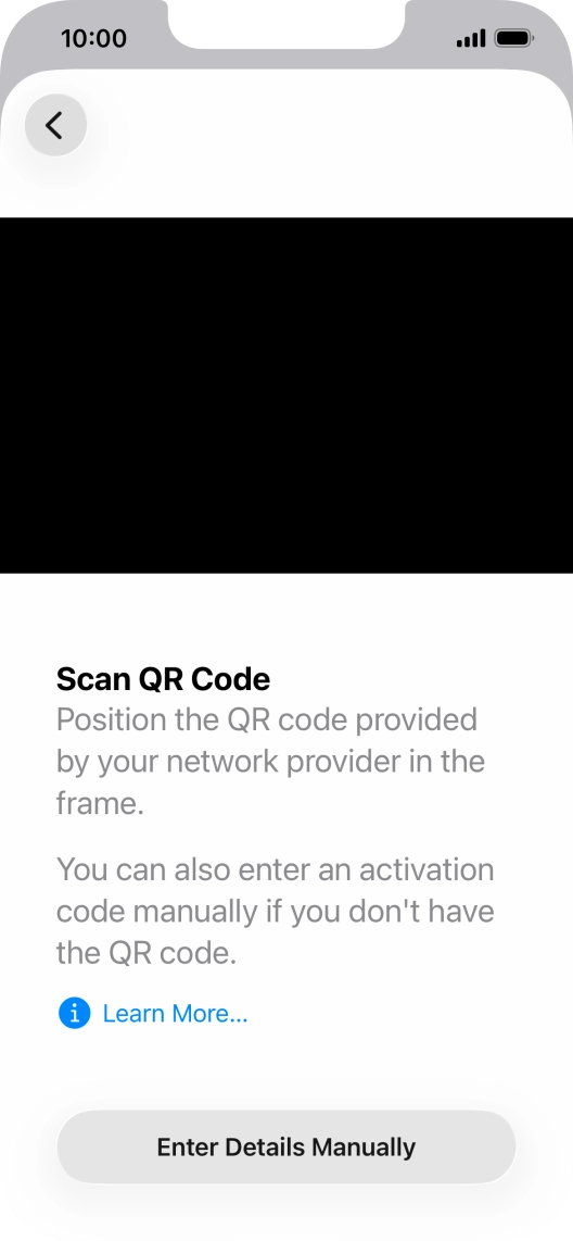 Place the QR code you've received inside the phone camera frame to scan the code.