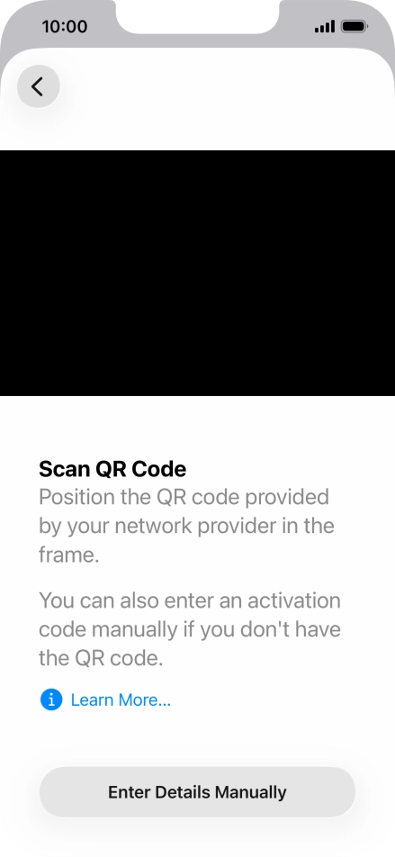 Place the QR code you've received inside the phone camera frame to scan the code.
