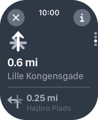 Press the end icon.