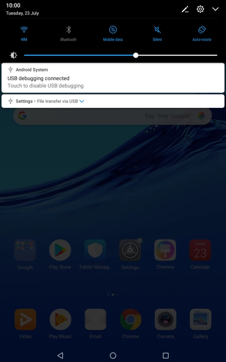 Press the connection icon.