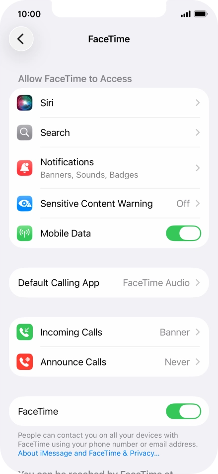 Press the indicator next to 