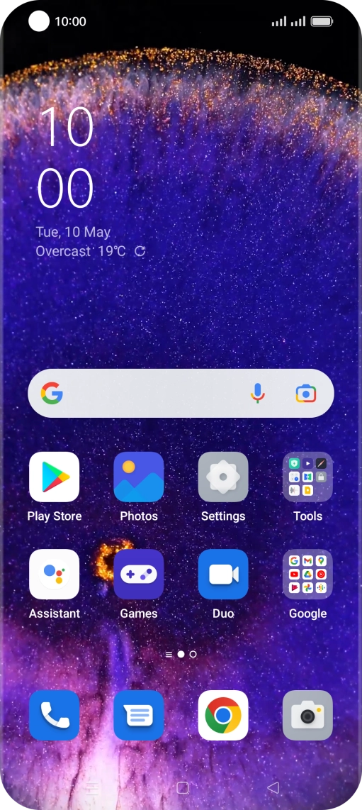 Slide two fingers downwards starting from the top of the screen.