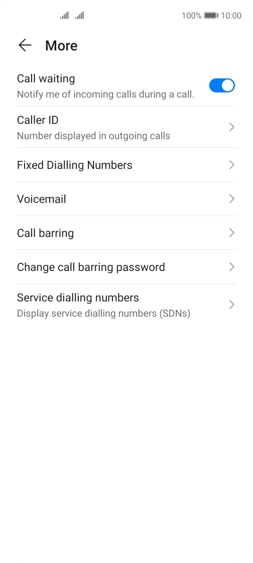 Press Fixed Dialling Numbers.
