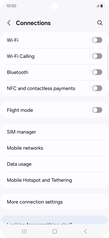 Press Mobile networks.