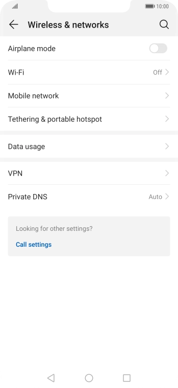 Press Data usage.