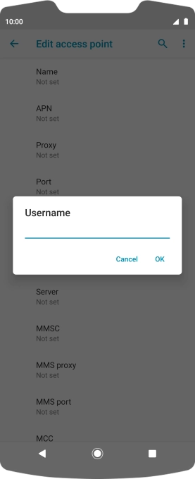 Key in eesecure and press OK.