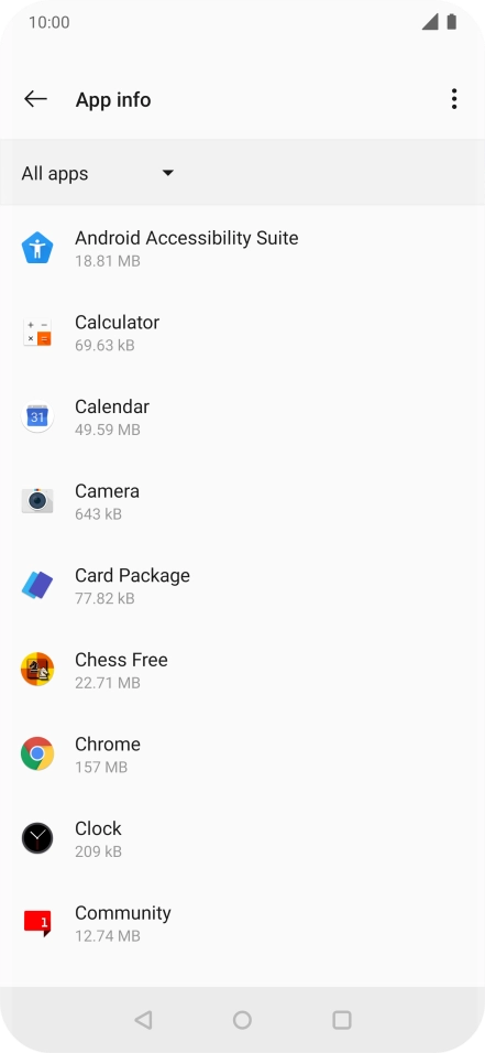 Press the required app.