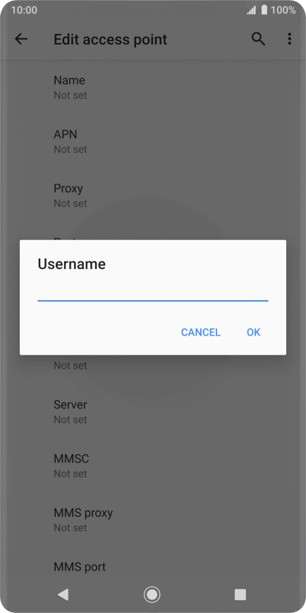 Key in eesecure and press OK.
