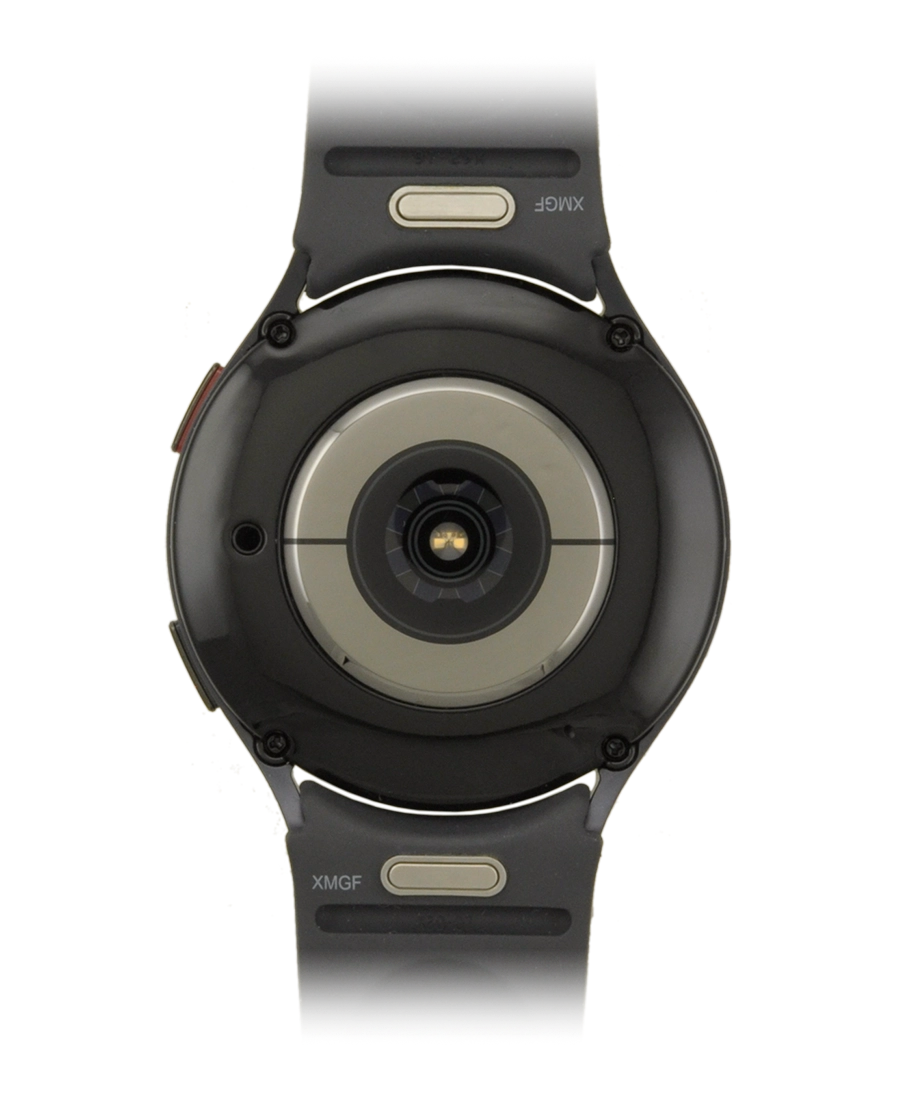 Place the back of your smartwatch on the magnetic charger allowing it to click into place.
