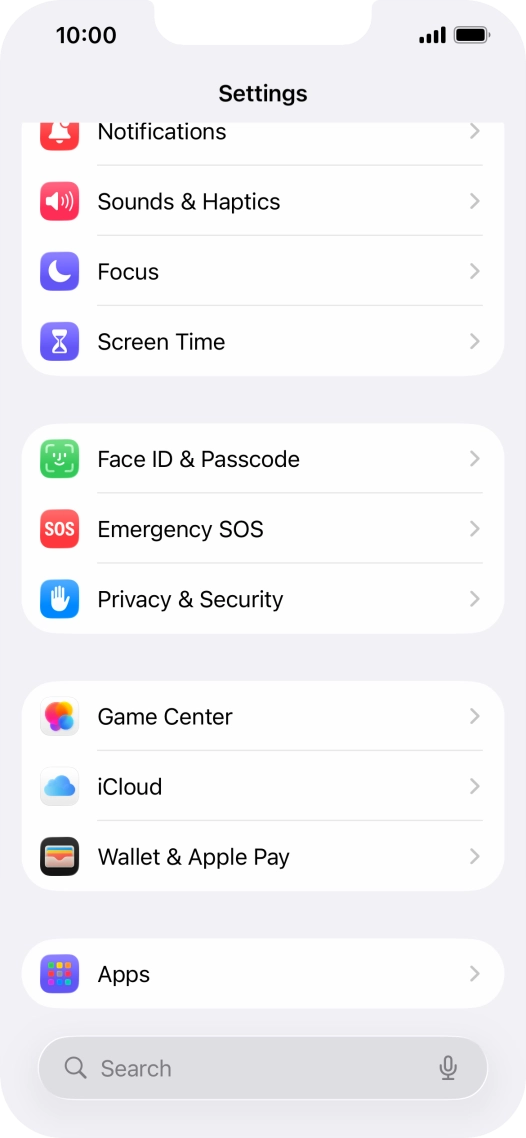 Press Screen Time and optionally select the required member of your family group.