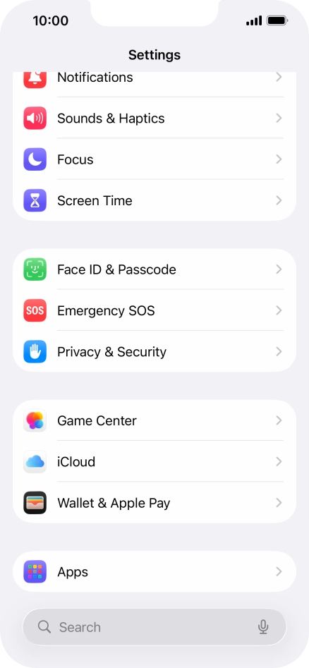 Press Screen Time and optionally select the required member of your family group.