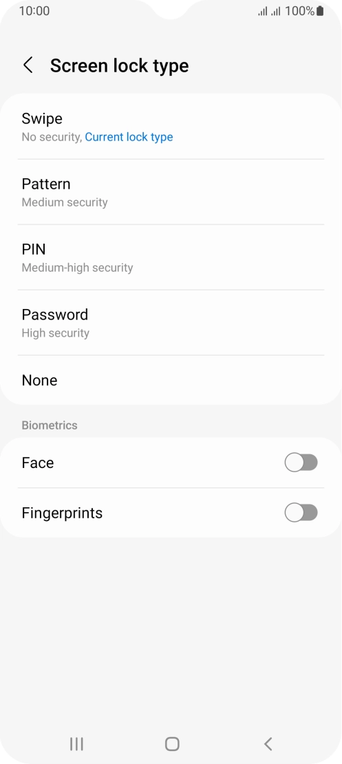 Press Fingerprints.
