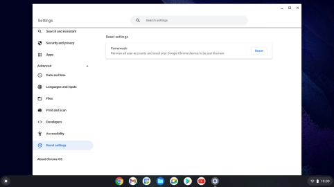 Click Reset.