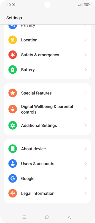 Press About device.