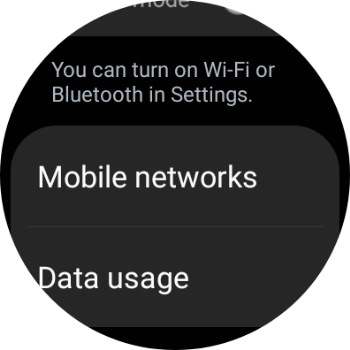 Press Mobile networks.