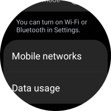 Press Mobile networks.