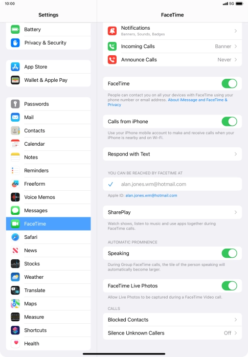 Press Blocked Contacts.